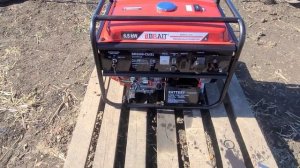 Бензиновый генератор  BRAIT  BR6500,  запуск!