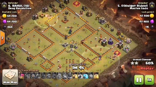 3 star any 4 square th 11/12 BASE like a BOSS by this army | insane attack startgy # part 1 смотреть онлайн