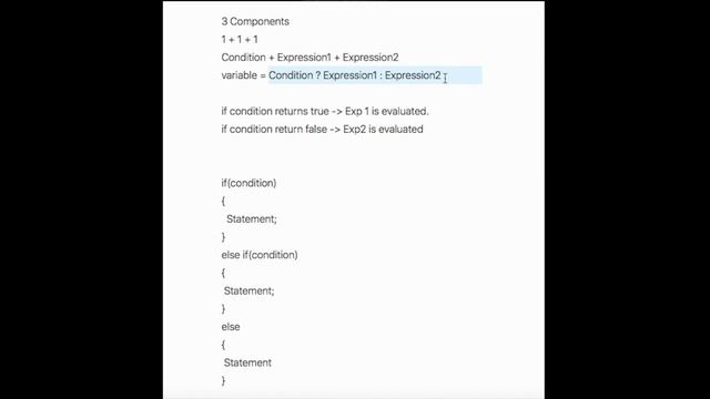 Ternary Operator | Java | Finding Biggest among 2 numbers смотреть онлайн