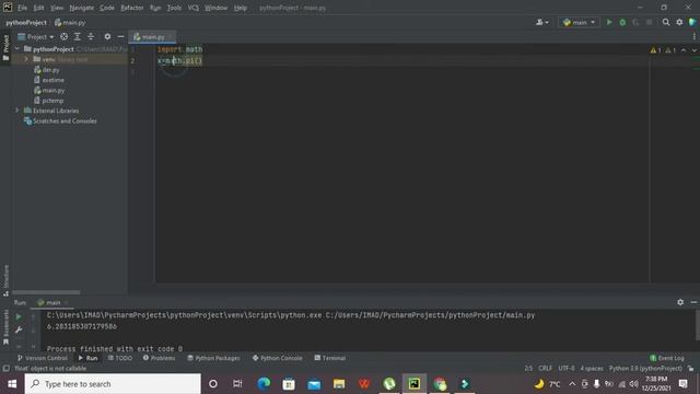 how to use Pi in python | How to use Pi value in Pycharm смотреть онлайн