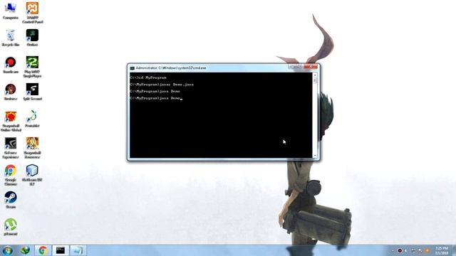 How to run a java program using Command Prompt & Notepad - Part 2. смотреть онлайн