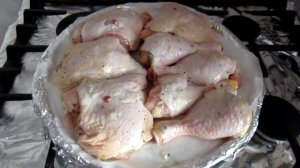 Куриные окорочка МАРИНАД! Окорочка запечённые в духовке. Очень вкусные!