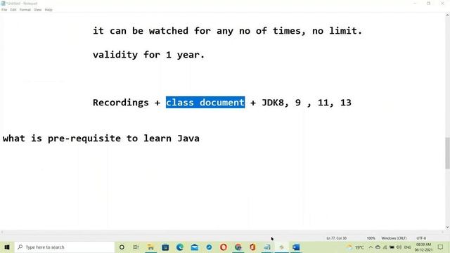 CORE JAVA tutorials || Demo - 1 || by Mr. Nageswar Rao On 01-12-2021 @9:15AM IST смотреть онлайн