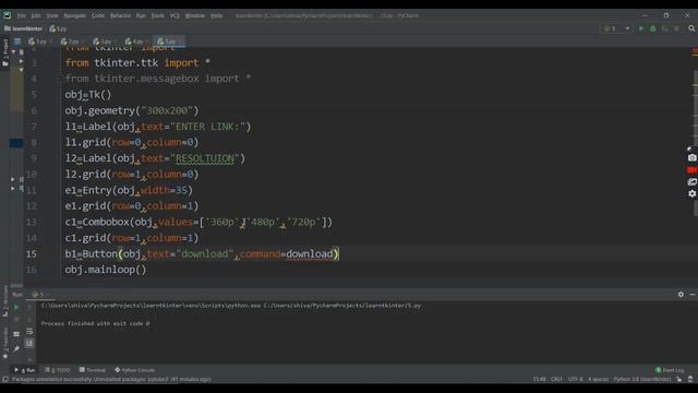 MAKE YOUR OWN" YouTube VIDEO DOWNLOADER APP" USING PYTUBE ,TKINTER IN PYTHON ||PYTHON PROJECT HINDI смотреть онлайн