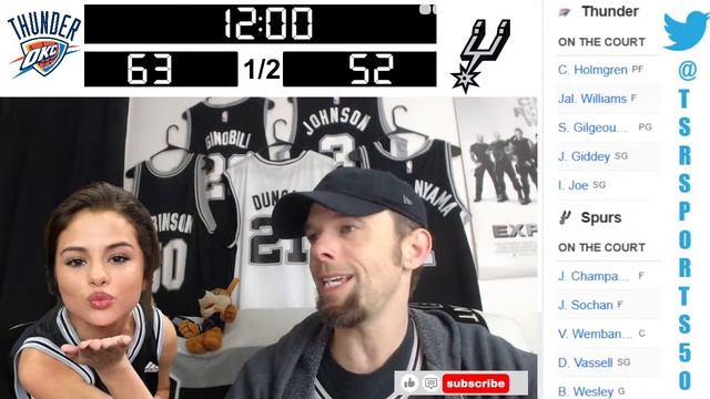 Oklahoma City Thunder vs San Antonio Spurs Live Play by Play & Scoreboard смотреть онлайн