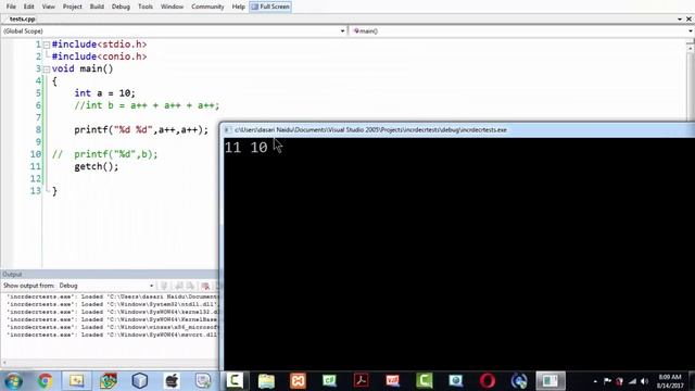 increment operator ++a + ++a + ++a on various compilers смотреть онлайн