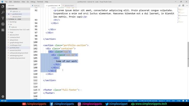 Developing Portfolio Page of the Bootstrap Website | Tutorial - 14 смотреть онлайн