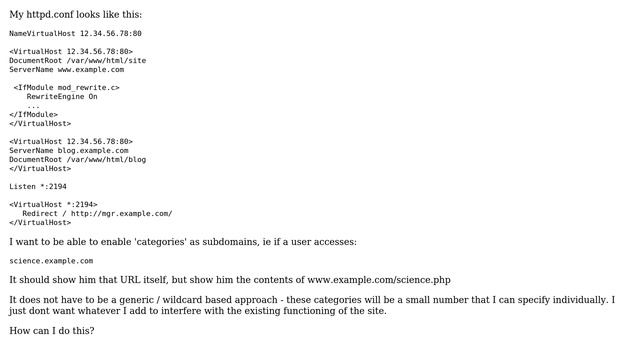 DevOps & SysAdmins: Rewriting subdomain.domain.com when other 'subdomains' exist смотреть онлайн