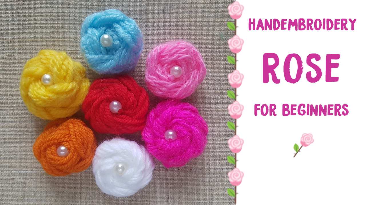 Как сделать очень простую розу из ниток новичку❓ Простой трюк❗ смотреть онлайн