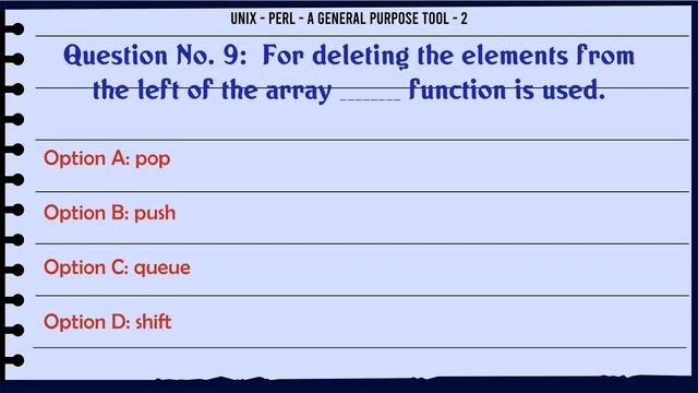 MCQ Questions perl - A General Purpose Tool - 2 with Answers смотреть онлайн