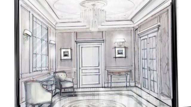 Скетчи интерьера смотреть онлайн