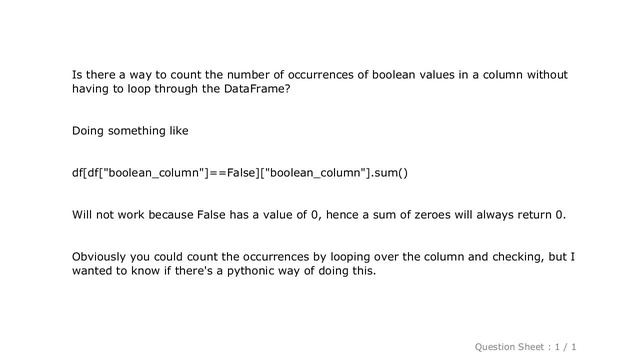 Pandas : Count occurences of True/False in column of dataframe смотреть онлайн