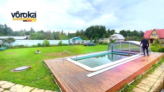 Павильон для бассейна модель CARAT . Вырез в торце