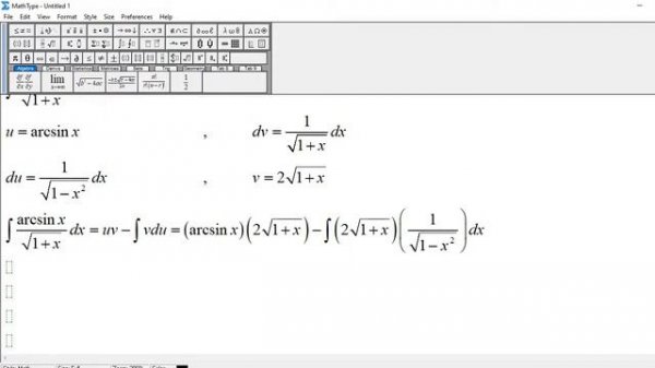 Integration by parts: Integral of arcsin(x)/sqrt(1 + x) dx