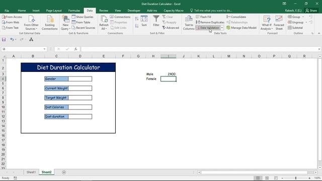 Simple Diet Duration Calculator for Weight loss | Excel смотреть онлайн