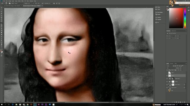 Real Life Monalisa Portrait in adobe photoshop CC | Tutorial смотреть онлайн