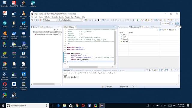 Eclipse IDE Console Output смотреть онлайн