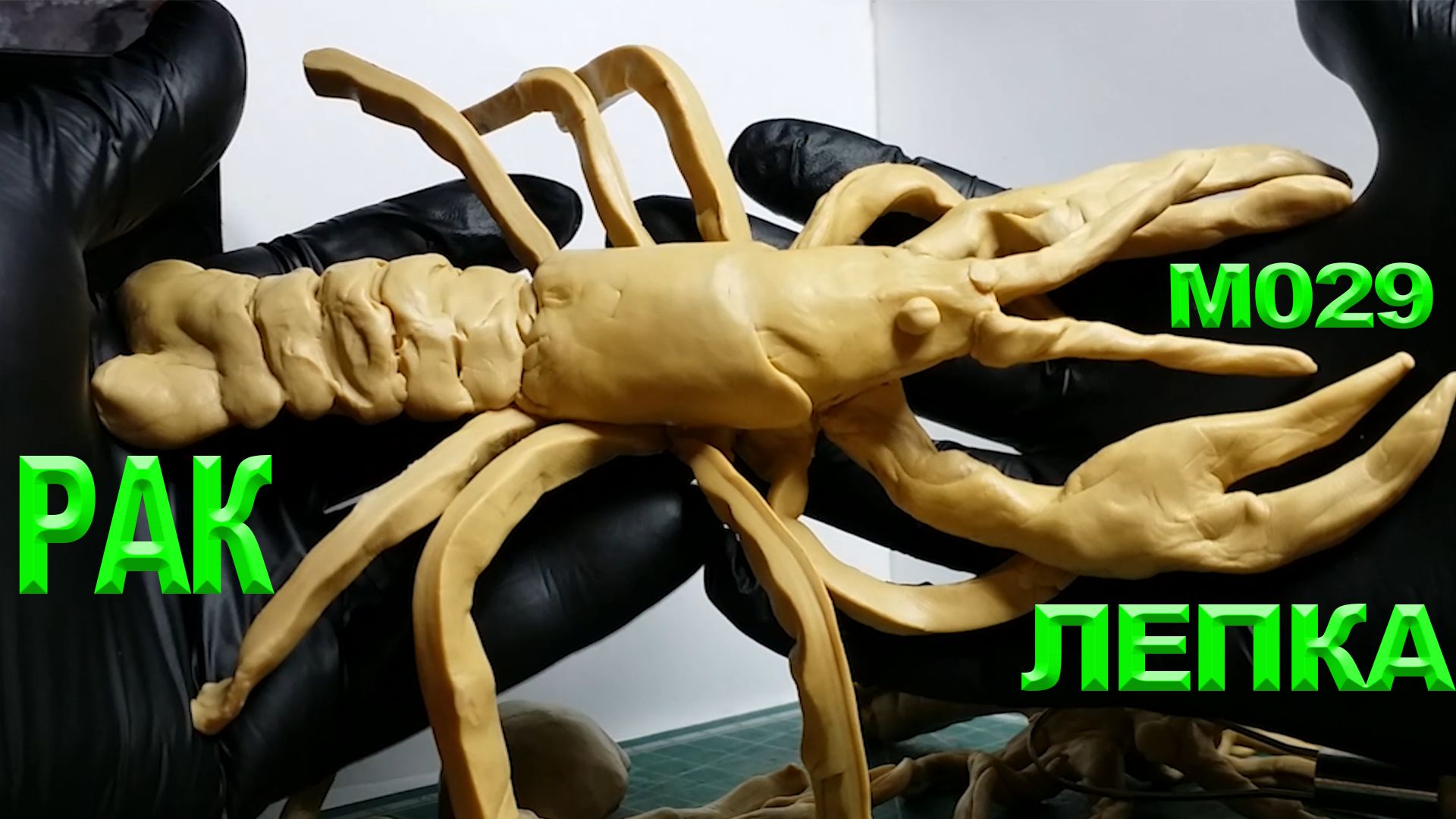 Лепка из пластилина. Пластилиновый рак. Как лепить членистоногих. Лепка рака. смотреть онлайн