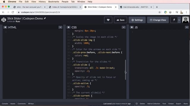 add slick slider codepen смотреть онлайн