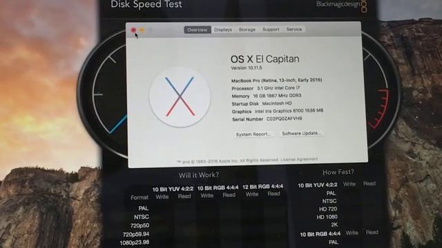 2015 Macbook Pro 13 i7 3.1 Ghz 16GB Ram 512 SSD Speed Test смотреть онлайн