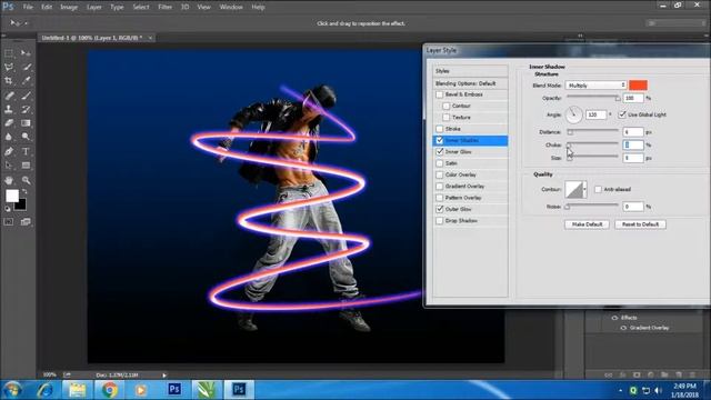 Advance neon strip light effect in Photoshop смотреть онлайн