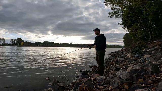 Тяжёлый джиг на течении. Рыбалка в Германии. смотреть онлайн