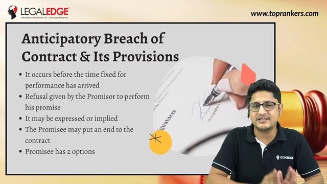Anticipatory Breach of Contract | Wisdom Wednesday By Siddhant Singh | CLAT 2022 Preparation смотреть онлайн