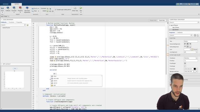 SNAKE - MATLAB App Designer смотреть онлайн