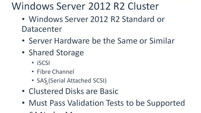 Windows Server 2012 R2 Failover Cluster Requirements смотреть онлайн