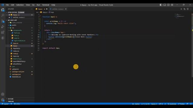 React - Working With Event Handlers - Tutorial 12 смотреть онлайн