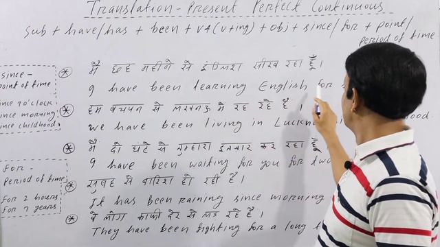 TRANSLATION सीखें - हिंदी से अंग्रेजी में अनुवाद करें - PRESENT PERFECT CONTINUOUS TENSE смотреть онлайн