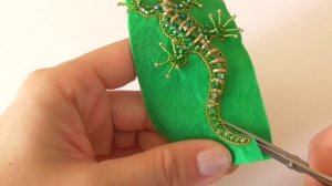 Брошь "Ящерица" из бисера. Мастер-класс. 2 часть / DIY Beaded Lizard Brooch 2 part