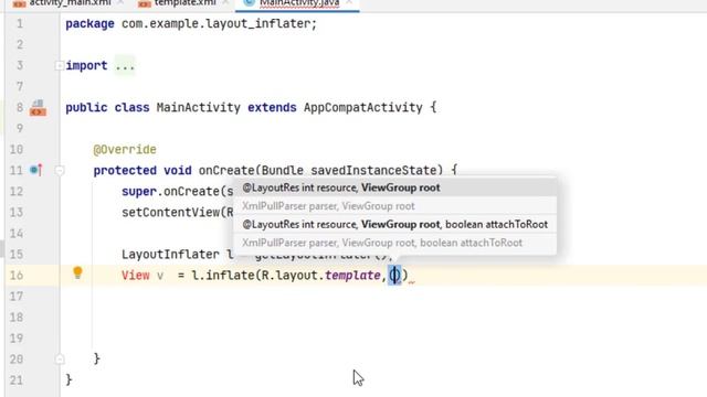 Layout Inflater | Android Studio смотреть онлайн