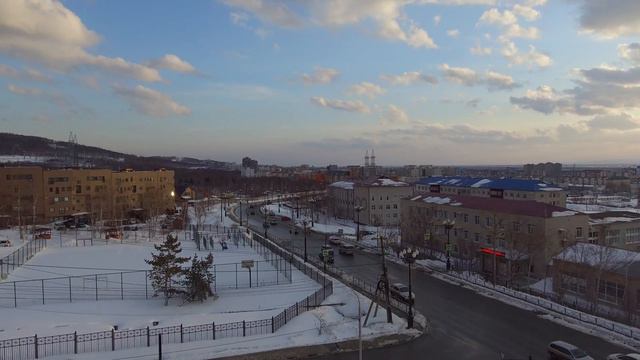 Полёт DJI Phantom 3 SE у собора в городе Южно-Сахалинска смотреть онлайн