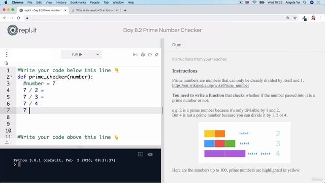 Day 8 - 84-Interactive Coding Exercise Prime Number Checker смотреть онлайн