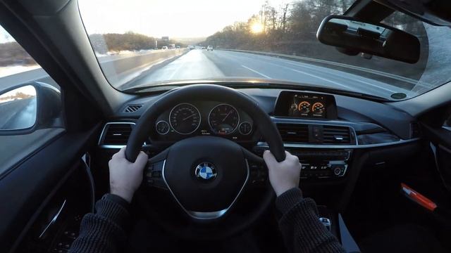 BMW 320d (2017) - POV On German Autobahn - Top Speed Drive