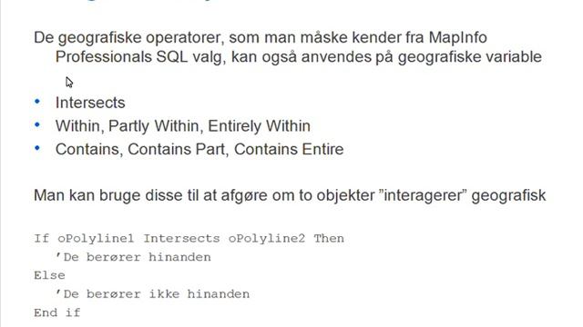 MapBasic Brugergruppe - Geografiske objekter смотреть онлайн
