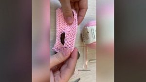 Делаем отверстие для пуговицы на готовом вязаном изделии