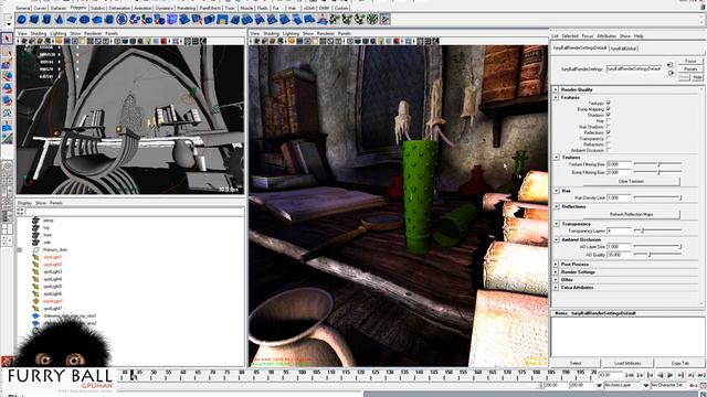 FurryBall 1.0 - 2009 - Huge scenes - Realtime GPU render for Maya смотреть онлайн