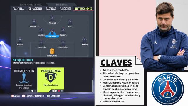 Pochettino 4-3-3 PSG FIFA 22 |Tácticas| смотреть онлайн