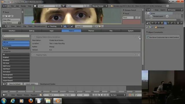 Motion tracker для лицевой анимации в Blender (part 06) смотреть онлайн