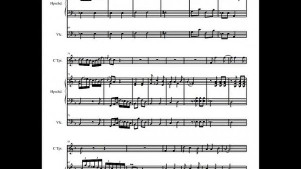 【Classical Music】Bach, Johann Christoph Friedrich：Flute Sonata in D minor, （with score)