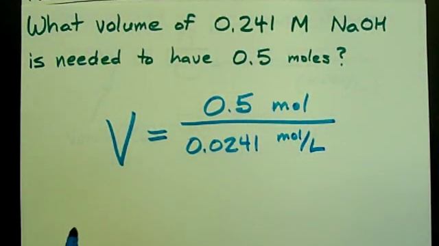 How To Convert Moles To Volume (mL) (with Concentration)