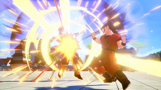 NEW Goku Vs Tien & Cyborg Tao (28th Tournament) GAMEPLAY DLC 5 + RINGOUT Mechanic - DBZ: Kakarot смотреть онлайн