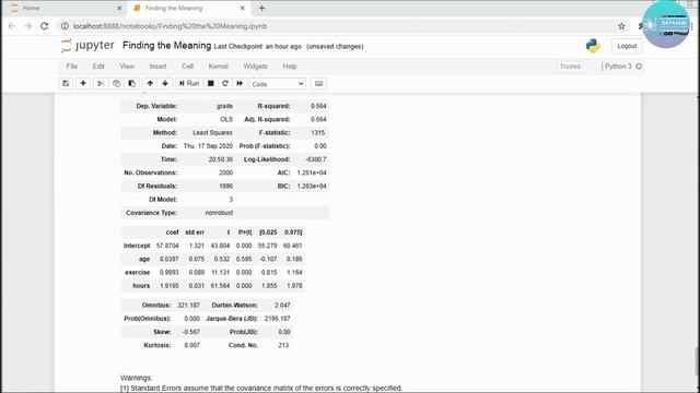 Data Science with Python | Data Analysis|Part 8| HOW TO Regression Analysis|More Data More Accuracy смотреть онлайн