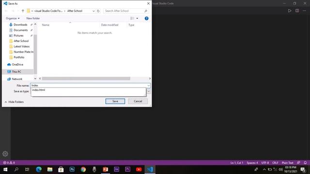 How to OPEN and SAVE a new HTML document on Visual studio code смотреть онлайн