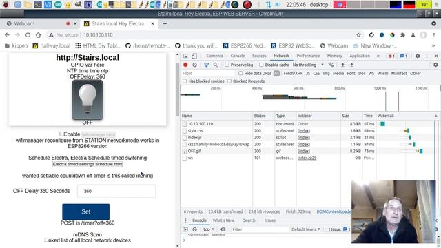 ESP8266 WebSockets mDNS Scan Hey Electra смотреть онлайн