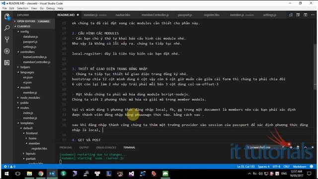 Học Nodejs Phần 4 1g Đăng ký thành viên sử dụng PassportJs IT Vlogs смотреть онлайн