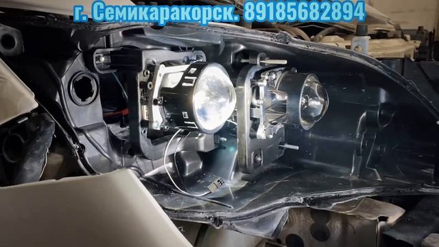 Переделка фар Akd с AliExpress Toyota Camry 50. Замена галогеновых линз на bi led Zorkiy f40. смотреть онлайн