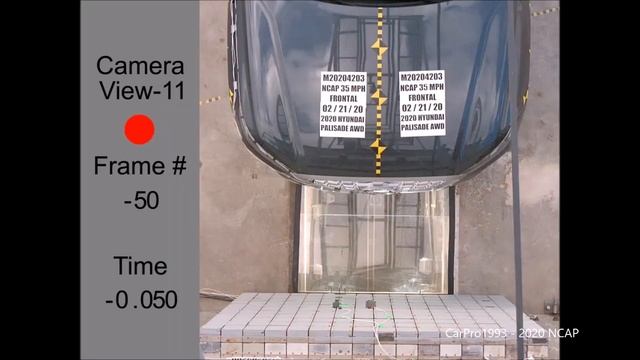 2020-2021 Hyundai Palisade NHTSA Frontal Impact смотреть онлайн